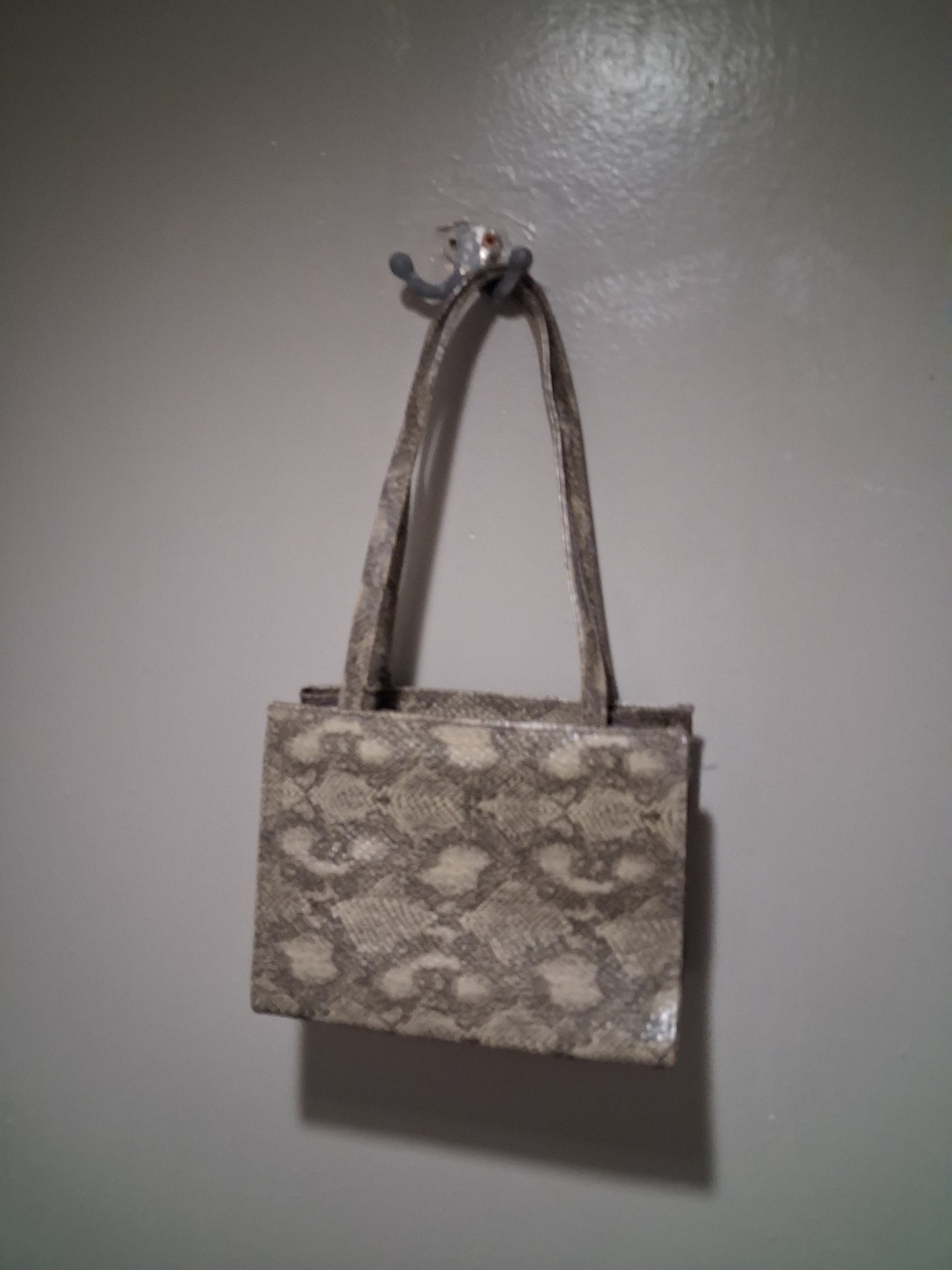 Snake-Print Shoulder Bag